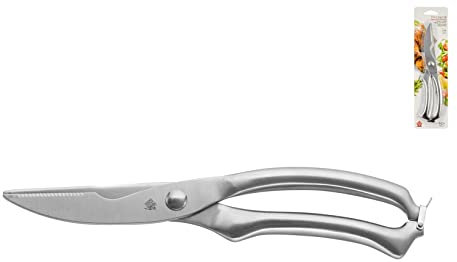 Home Trinciapolli con Manico in Satin, Acciaio Inox, 25 cm
