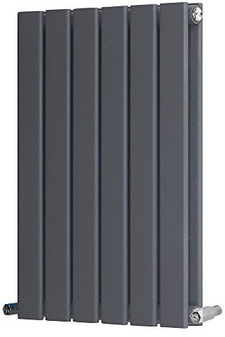NRG Horizontal Designer Flat Double Panel Column Radiator Anthracite Bathroom Heater 600x408 Central Heating