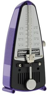 Wittner Metronom Taktell Piccolo Serie 830 - Plasthölje - Utan klocka - Magic Violet - Mekanisk uppvridning - Inga batterier behövs - Tillverkad i Tyskland