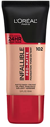 L'Oreal Paris Cosmetics Infallible Pro-Matte Foundation Makeup - Shell Beige
