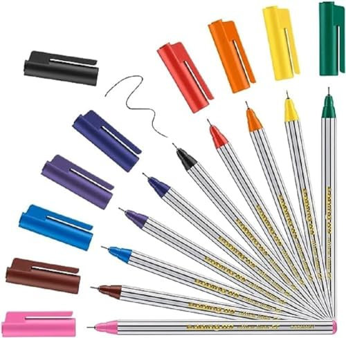 edding 89 - Fineliner - 10er-Set mit bunten Farben - extrafeine Rundspitze 0,3 mm - dünner Faserschreiber für feines und präzises Schreiben, Unterstreichen, Zeichnen - für Büro, Schule und Zuhause
