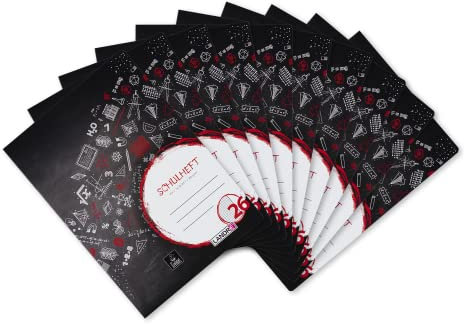 Landré Schulheft A4, 16 Blatt, Lineatur 26, kariert mit Rand, 10 Stück