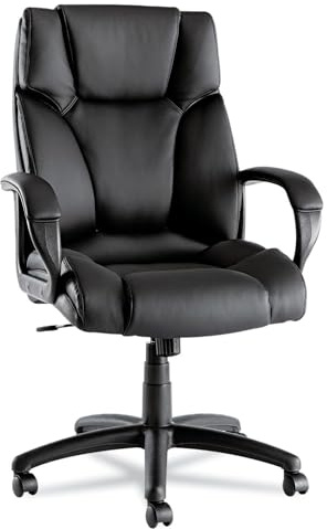 Alera Fraze Series High-Back Swivel/Tilt Chair, Black Leather