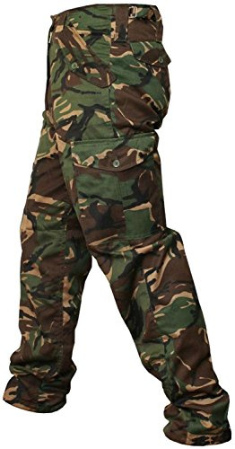 Combat Trousers - Cargo Trousers - Camouflage Trousers - Sizes 30-40 (38W x Regular (32.5), Green/Brown/Sand (Woodland))