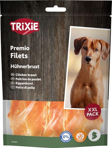 TRIXIE Snack PREMIO Chicken Filets, XXL Pack, 300 g, Perro