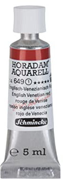Schmincke - HORADAM® AQUARELL - aquarelle d'artiste très fine, Rouge anglais-vénitien - 5 ml