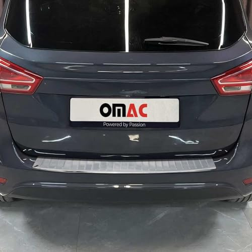 OMAC Ladekantenschutz Stoßstangenschutz kompatibel mit Ford B-Max 2012-2018 Edelstahl Silber