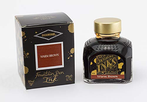 DIAMINE 80 ml Bottle Fountain Pen Ink, DARK BROWN by Diamine