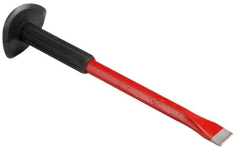 Toolland Ciseau avec poignée en caoutchouc absorbant les chocs, tranchant plat de 250 mm pour la sculpture et la restauration de bâtiments, excellente qualité pour un travail précis de la pierre.