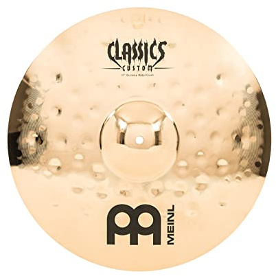 Meinl Cymbals Classics Custom Extreme Metal Crash Cymbal 17 inch (Video) for Drum Set (43,18cm) B12 Bronze, Brilliant Finish, Made in Germany (CC17EMC-B)