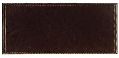 Olympia Faux Leather Placemats Pack of 4 - Dark Brown Rectangular Heat-Resistant Waterproof Table Mats for Kitchen Dining 30 X 20cm GJ739