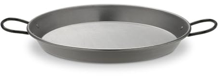 Vaello La Valenciana Polished Steel Induction Paella Pan, 34 Cm
