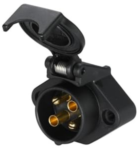 HELLA 8JB 001 944-011 Presa corrente, 24V, 4a... poli, Spina Contatto a vite, nero