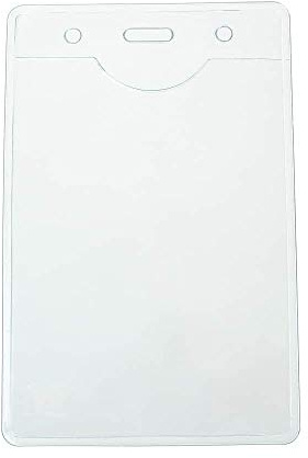 CKB Ltd 100 x händelse genomskinlig vertikal ID-bricka kort plast fickhållare påsar 12,5 x 8 cm