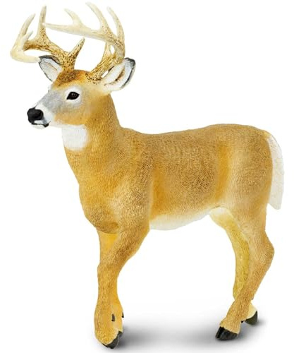 Safari Ltd. Whitetail Buck Figurine - Realistic 7.25 Wildlife Figure - Educational Toy for Boys, Girls, & Kids Ages 1+