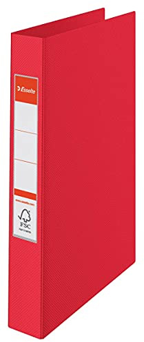 Esselte Raccoglitore a 2 anelli, Formato A4, Dorso 4.2 cm, Cartone rivestito in PP, Rosso VIVIDA, VIVIDA, 14451