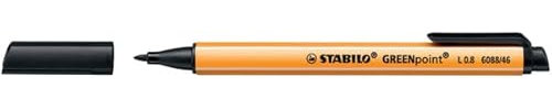 Filzschreiber GREENpoint®, Strichstärke 0.8mm, Faserspeicher, schwarz