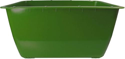 UvV Mörtelkübel Grüne 200 Liter 2. Wahl mit Fehldruck Mörtelwanne, Blumenkübel, Wasserbehälter, Futtertrog, Wildwanne, Futterwanne mit 2 Stahlschienen zur Verstärkung (grün)