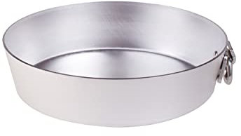 Pentole Agnelli, ALMA14328, Tortiera Conica Con Anello, Alluminio, Argento
