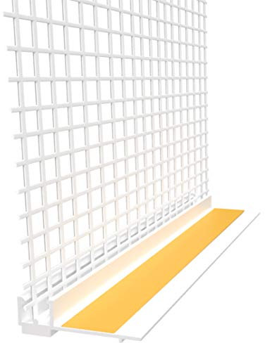Anputzleisten 6mm Abzugskante und Gewebe 15x2m=30m Apuleiste Armierungsgewebe