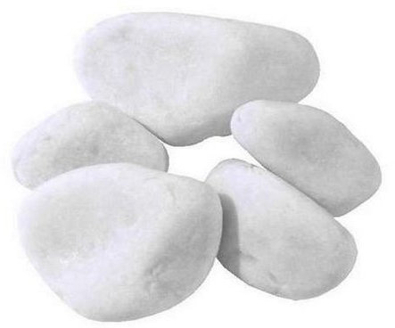 Metroquadrocasa Lot de 25 kg de galets en marbre blanc, décoration d'intérieur et extérieur, différentes dimensions 60/100 mm