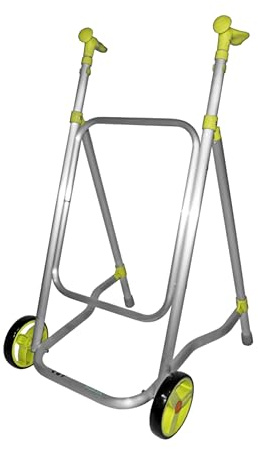 Forta CAR - Andador para Personas Mayores de Interior, sin Asiento, Plegable y Ligero (2,2 kg) - Andador Regulable en Altura, Ruedas Fijas, Aluminio Resistente - Soporta hasta 125 kg (Pistacho)