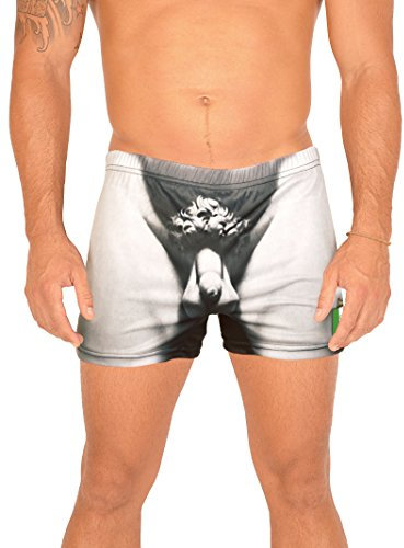 Unbekannt Lustiger Scherzartikel für Männer witzige Panty Motiv David - one Size - Boxershort Geschenk Humor Funartikel Partyartikel Badehose