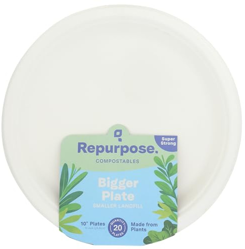 REPURPOSE Compostable Plates 10in, 20 CT