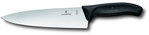 Victorinox 20 cm Broad Blade Swiss Classic Chef's Knife in Blister Pack, Black