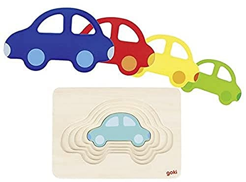 goki 4013594574853 Auto Schichtenpuzzle