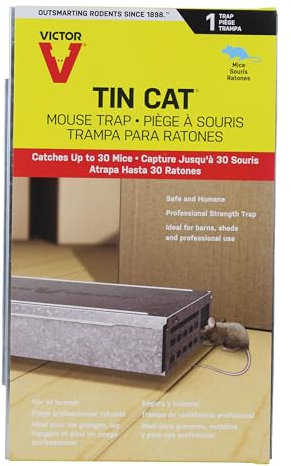 Victor Piège à souris vivante Tin Cat pour relâcher les souris sans contact - Multi-capture: jusqu'à 30 souris - Utilisation facile #M310S