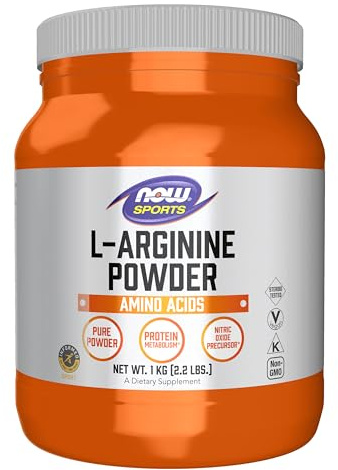 NOW Foods Sports Nutrition, L-Arginine Powder, Nitric Oxide Precursor, Amino Acids, 2.2-Pound