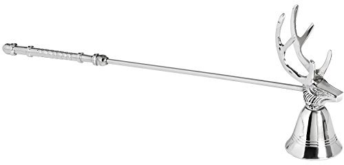 Carousel Home and Gifts Éteignoir à Bougie en Forme de tête de cerf argenté.