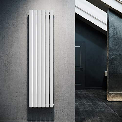 ELEGANT Radiateur à panneau design vertical, blanc, 1800 x 462 mm, monocouche, pour salle de bain
