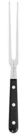 HENCKELS Classic Razor-Sharp 7-inch Flat Tine Carving Fork, German Engineered Informed by 100+ Years of Mastery, Black/Stainless Steel