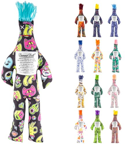 Dammit Doll - Funny Stress Relief Gag Gift, Random Color - for Anger & Frustration Relief - White Elephant or Emotional Support Doll for Adults & Women - 1 Count