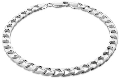 STERLL Herrenarmband In Massivem 925 Silber Mit Klassischem Panzerketten Design