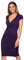 KRISP Robe Courte Femme Cache-Coeur Mode Chic Col V, Violet, 36, (6678-PUR-08)