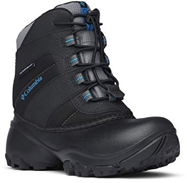Columbia Rope Tow 3 Waterproof wasserdichte Winterstiefel für Kinder, Schwarz (Black x Dark Compass), 35 EU