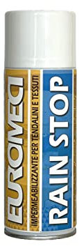 Euromeci Rain Stop, Spray Impermeabilizzante per tessuti e tendalini, 400 ml