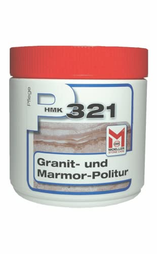 Moeller Stone Care - HMK P321 Granit- und Marmorpolitur - 0,5 Liter - Wachshaltige Schutz- und Pflege-Paste für feingeschliffene und polierte Kleinflächen aus Natur- und Kunststein