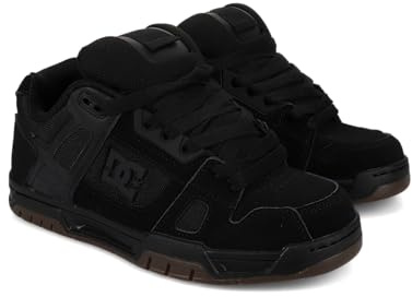 DC Shoes - Sneaker Stag, Uomo, Nero (Black/Gum), 47