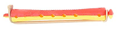 Bigodini con permanente lungo rosso/giallo ∅ 8,5 mm