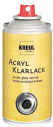 KREUL 810150 - Acryl Klarlack, 150 ml Spraydose, Überzugslack für Schriftstücke, Fotos, Aquarelle, Kohle- und Bleistiftzeichnungen, durchsichtiger und wasserabstoßender Film