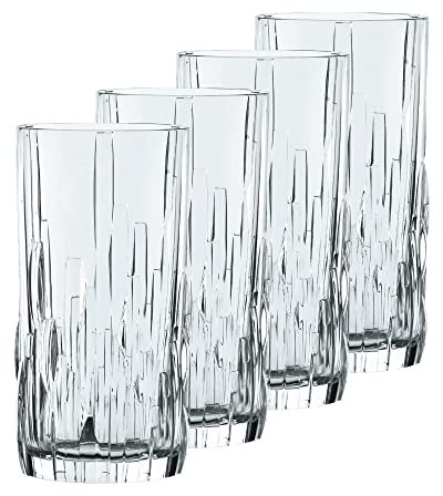 Nachtmann Longdrinkgläser 360 ml, 4 Stück, Shu Fa, 98064, Cocktailgläser aus Kristallglas, Trinkgläser spülmaschinenfest
