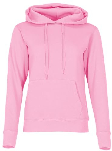Fruit of the Loom Women's Pull-over Classic Hooded Sweatshirt Clasic, Pink (Light Pink), M UK