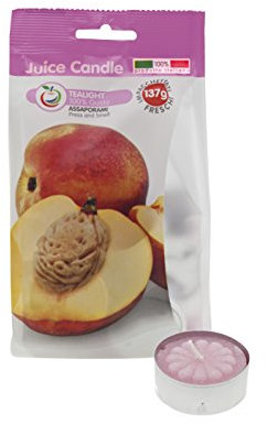 Cereria di Giorgio Succo di Candela Tealight Profumati alla Frutta, Cera di paraffina, Lilla, 3.6 cm, 12 unità
