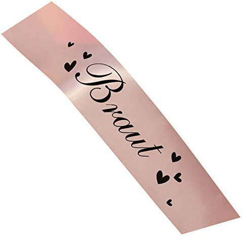 Oblique Unique Schärpe Braut Security Hochzeit Geburtstag 18 – wählbar (Braut - Light Rosa)