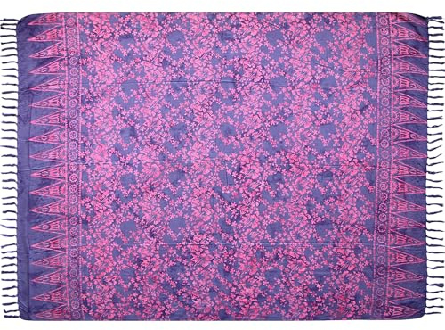 Wogeka CA, 100 Forme Sarong Telo Mare Pareo Avvolgente Rock Loop Violet Viola Sar44