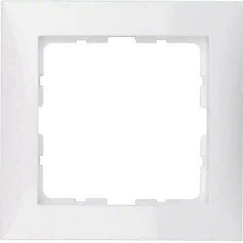 Hager Berker 10118989 Rahmen 1fach S.1 polarweiß glänzend